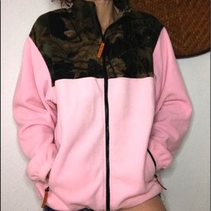 camo fleece pullover women's